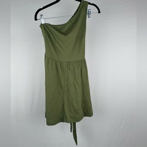 Exlura Women’s One Shoulder Romper - Olive Green - Size Small - NWT